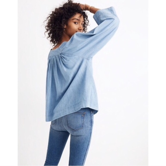 Madewell Denim Flowing Top NWT - Picture 4 of 4